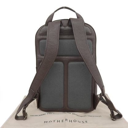 MOTHERHOUSE マザーハウス 新品同様 カゼマトウ バックパック メン カーフレザー リュック デイパック メンズ ダークブラウン MG14782-BM46 リュック バックパック