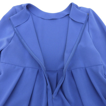 Fur Peplum Long Sleeve Blouse Top Women's Blue Top - Women's