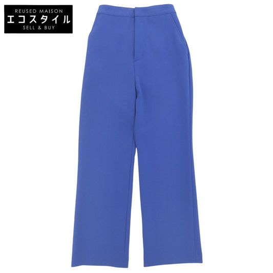 Back Gather Easy Slacks Pants Bottoms Women's Blue 34 Bottoms 34 Women's