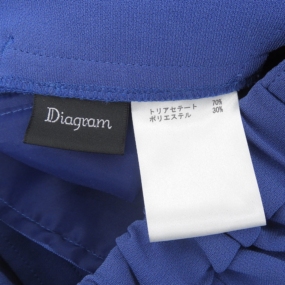 Diagram ダイアグラム バックギャザー イージースラックスパンツ ボトムス レディース ブルー 34 ボトムス 34