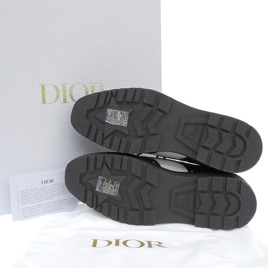 Christian Dior クリスチャンディオール 新品同様 TEDDY-D ウィングチップ ダービーシューズ レディース ブラック×ホワイト 35 シューズ