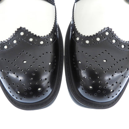 Christian Dior Teddy-D Wingtip Derby Shoes for Women, Black and White, Size 35