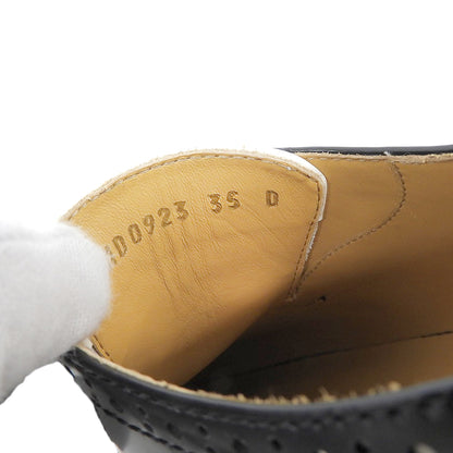 Christian Dior Teddy-D Wingtip Derby Shoes for Women, Black and White, Size 35