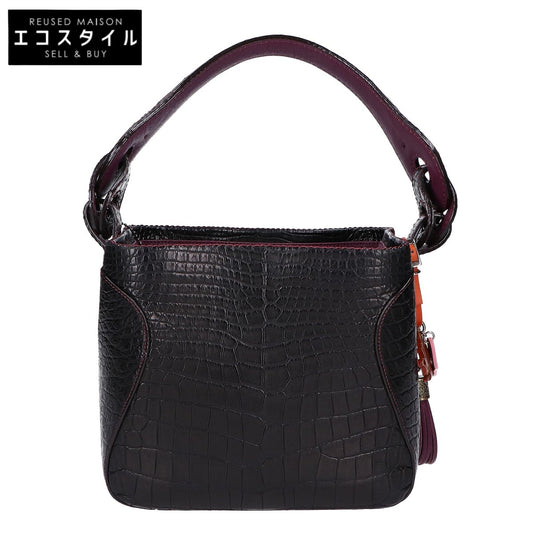 CIVINILE Chibinail Safari Crocodile Tassel Crocodile Charm One-Handle Square Bag Handbag