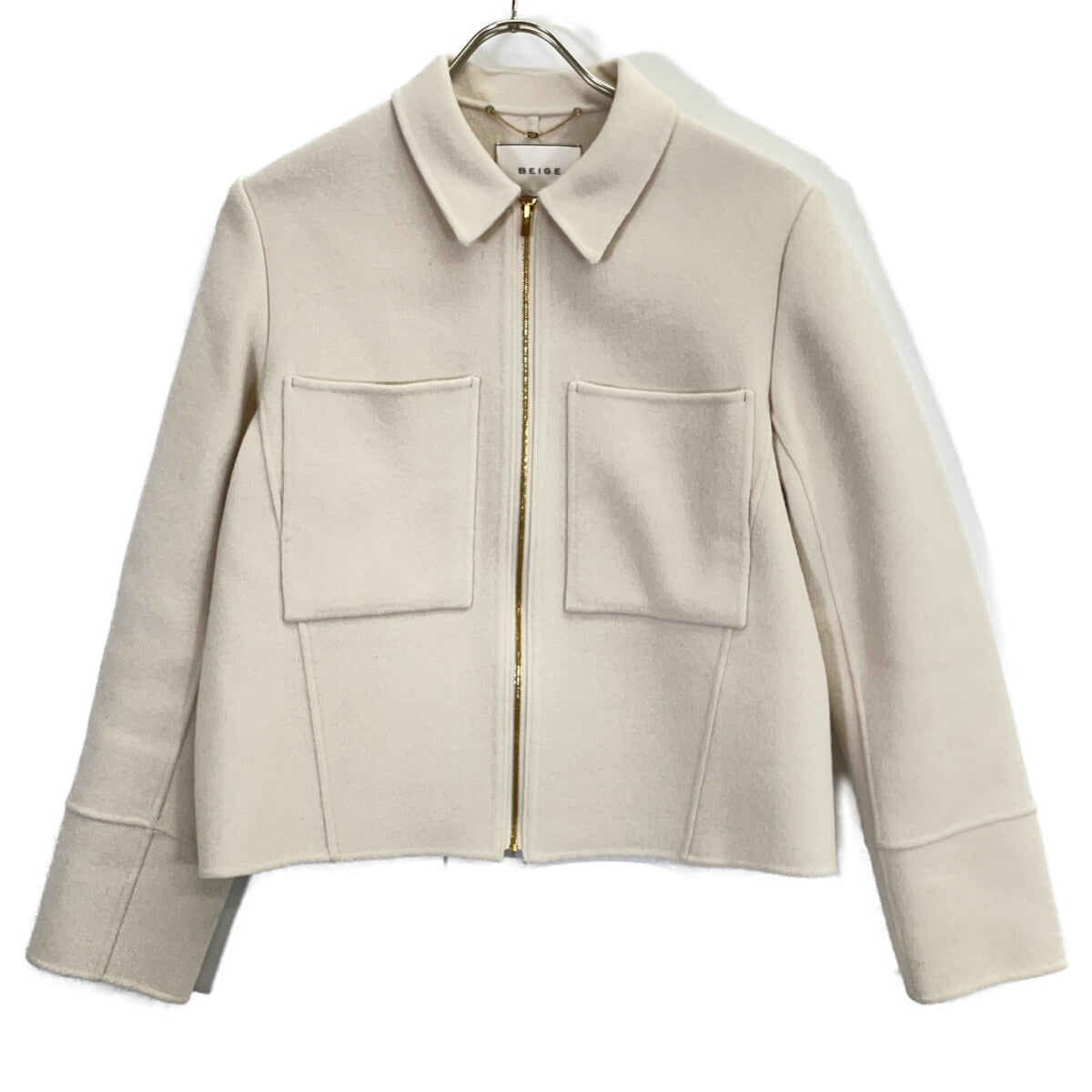 BEIGE BEIGE 2023 Beige Wool 90 Zip-up Short Jacket Jacket