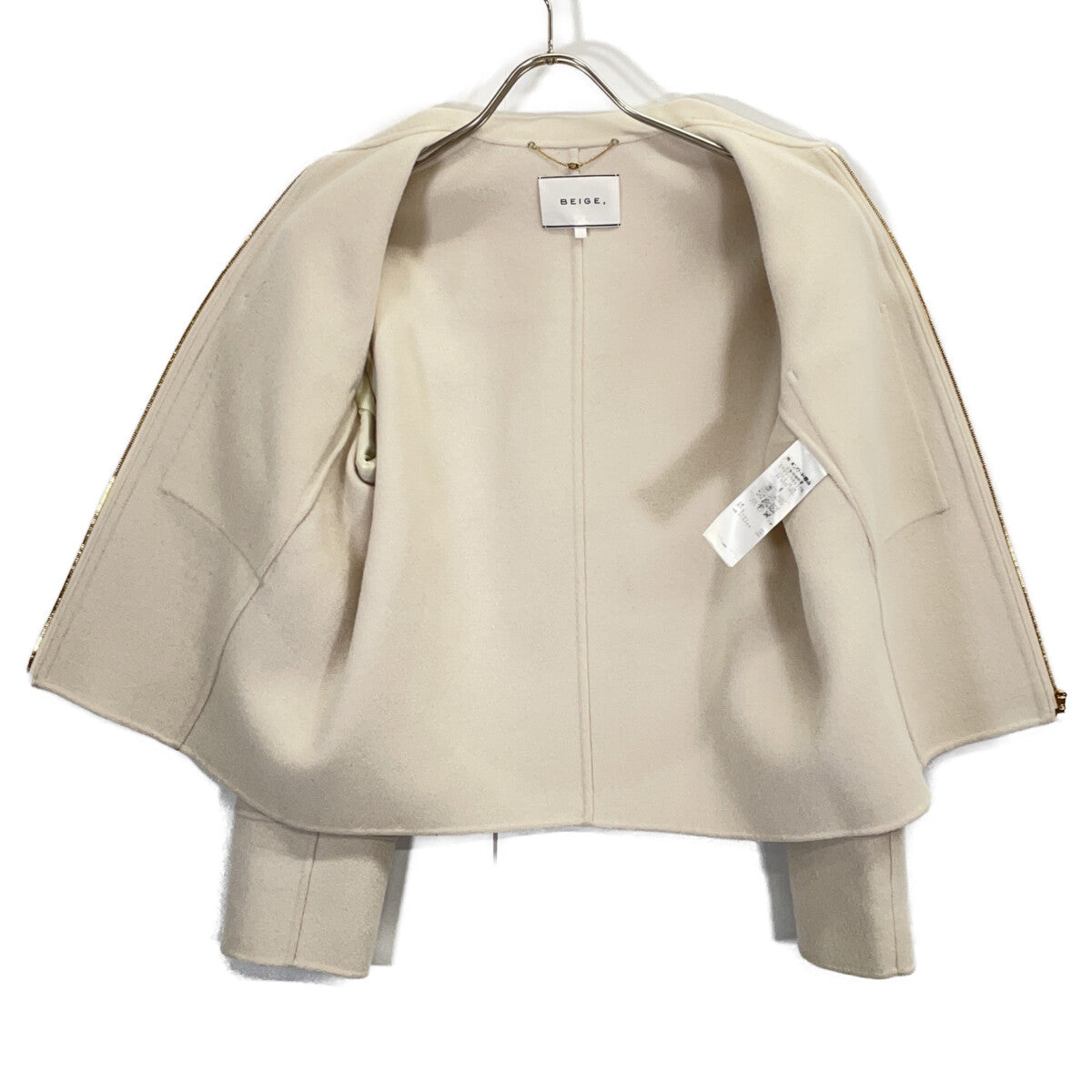 BEIGE BEIGE 2023 Beige Wool 90 Zip-up Short Jacket Jacket