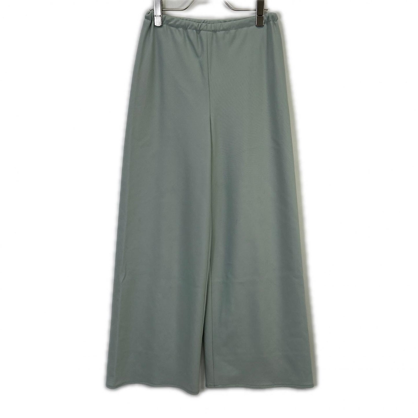 ESTNATION Light Green Wool Doeskin Bias Easy Pants Bottoms 36 Women's
