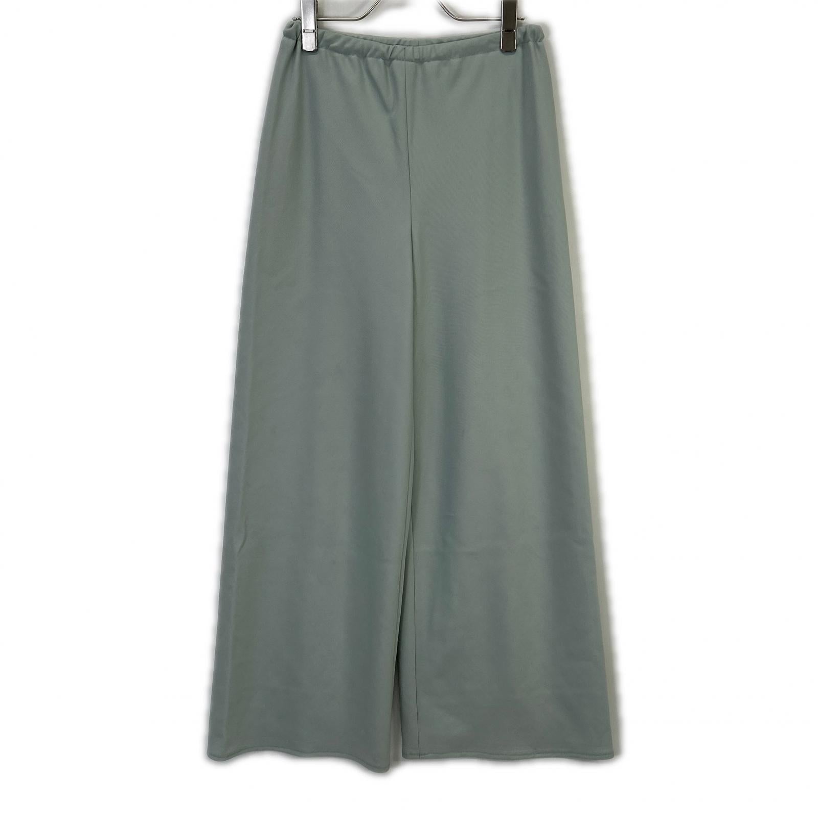ESTNATION Light Green Wool Doeskin Bias Easy Pants Bottoms 36 Women's