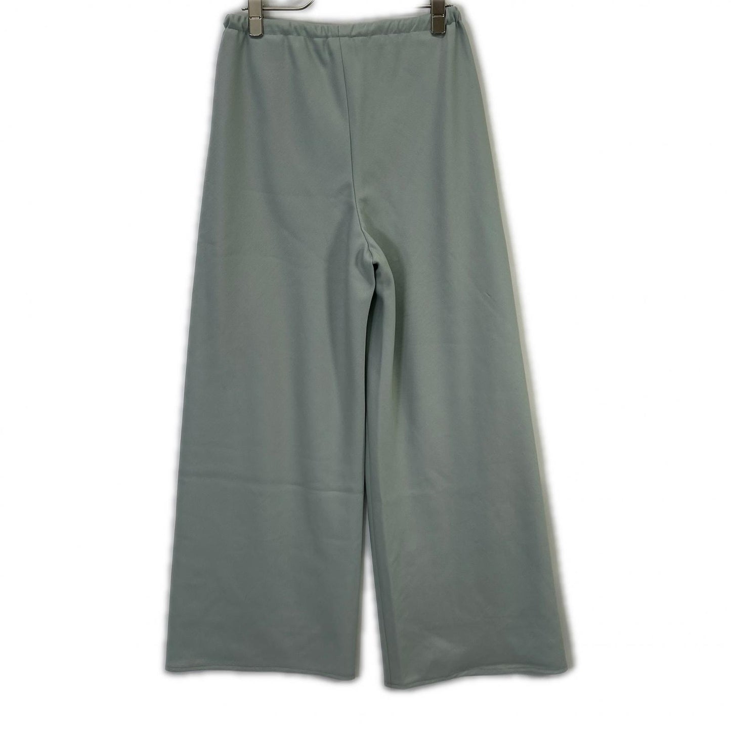 ESTNATION Light Green Wool Doeskin Bias Easy Pants Bottoms 36 Women's