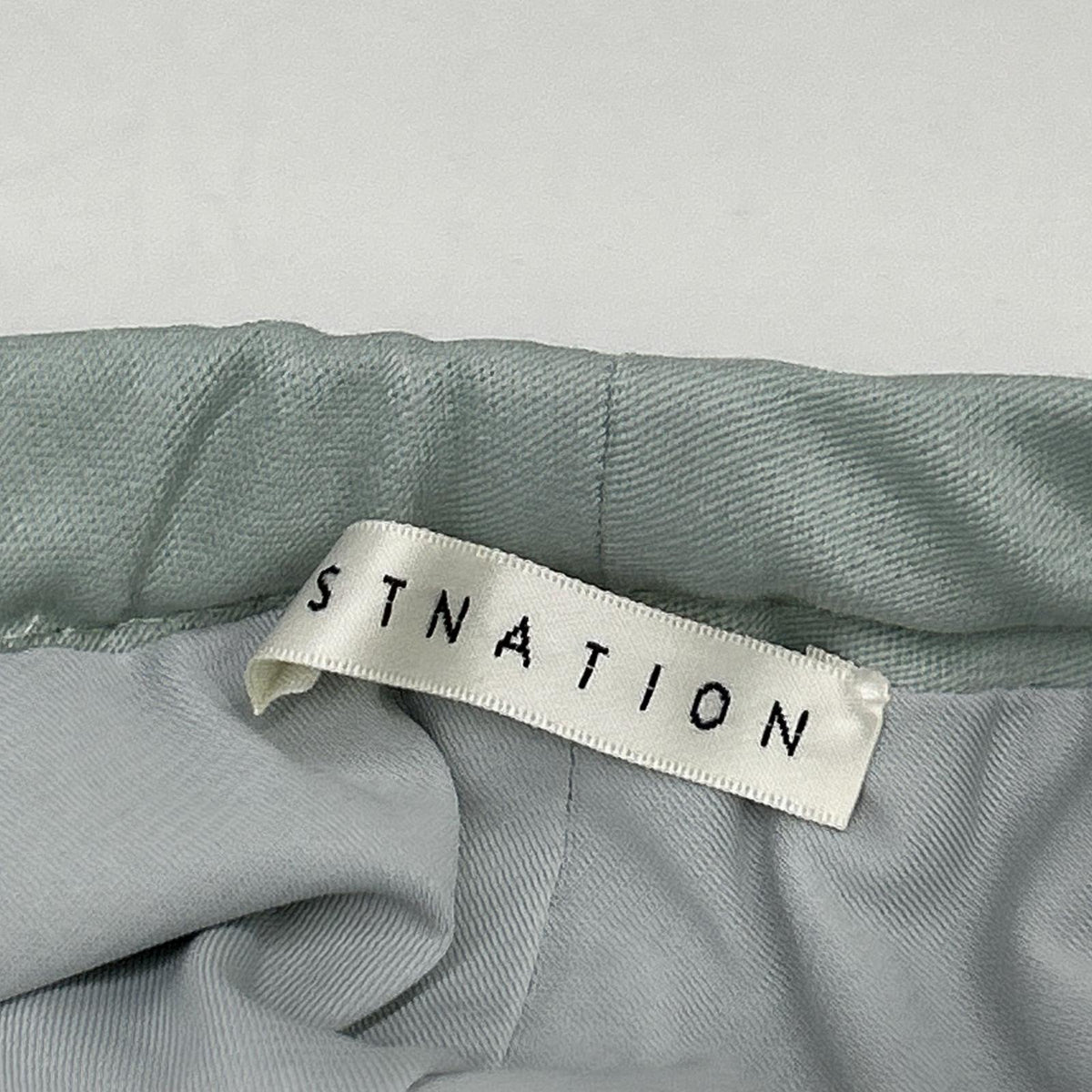 ESTNATION Estnation Light green wool doeskin bias easy pants Bottoms