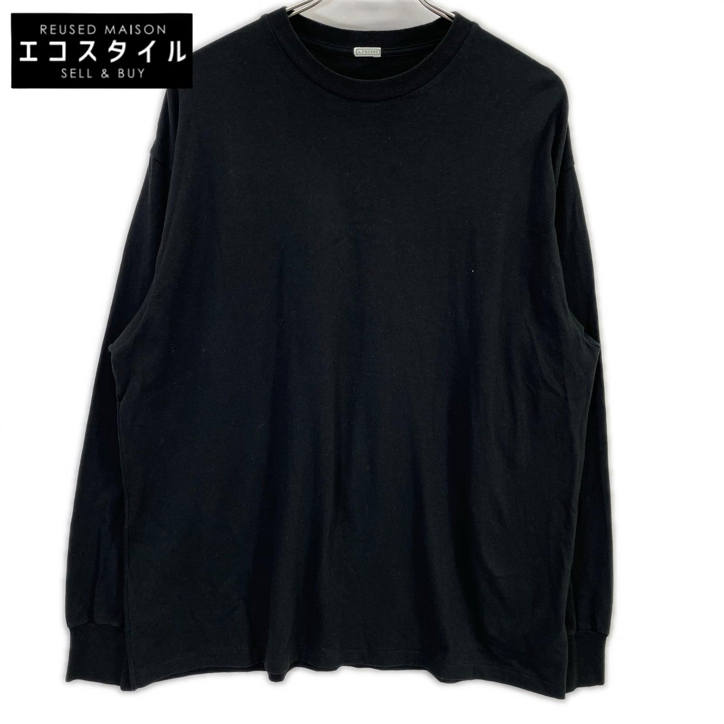A.PRESSE アプレッセ 25AAP-05-02 25AW ブラック Cashmere Blend L/S T-Shirt ロングスリーブカットソー トップス