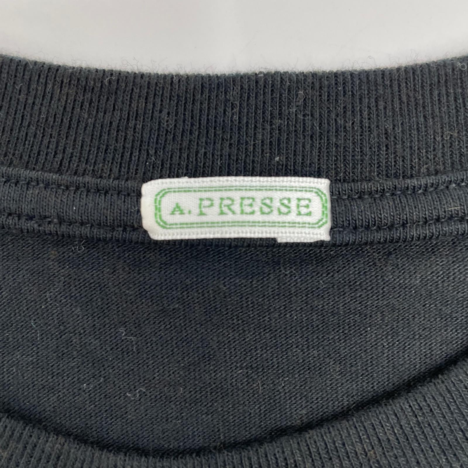 A.PRESSE アプレッセ 25AAP-05-02 25AW ブラック Cashmere Blend L/S T-Shirt ロングスリーブカットソー トップス