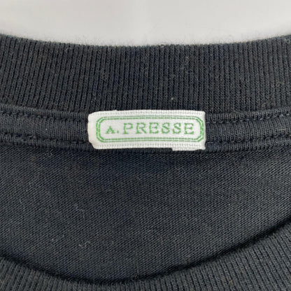 A.PRESSE アプレッセ 25AAP-05-02 25AW ブラック Cashmere Blend L/S T-Shirt ロングスリーブカットソー トップス