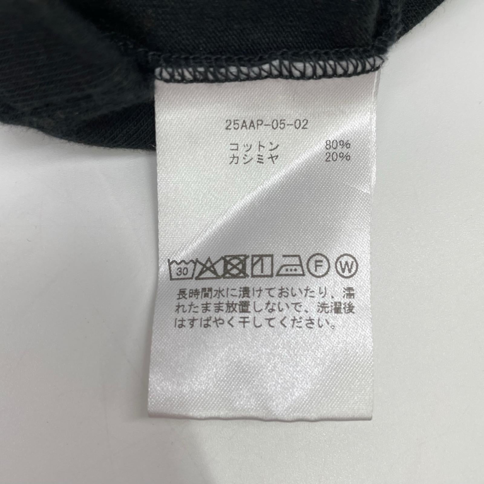 A.PRESSE アプレッセ 25AAP-05-02 25AW ブラック Cashmere Blend L/S T-Shirt ロングスリーブカットソー トップス