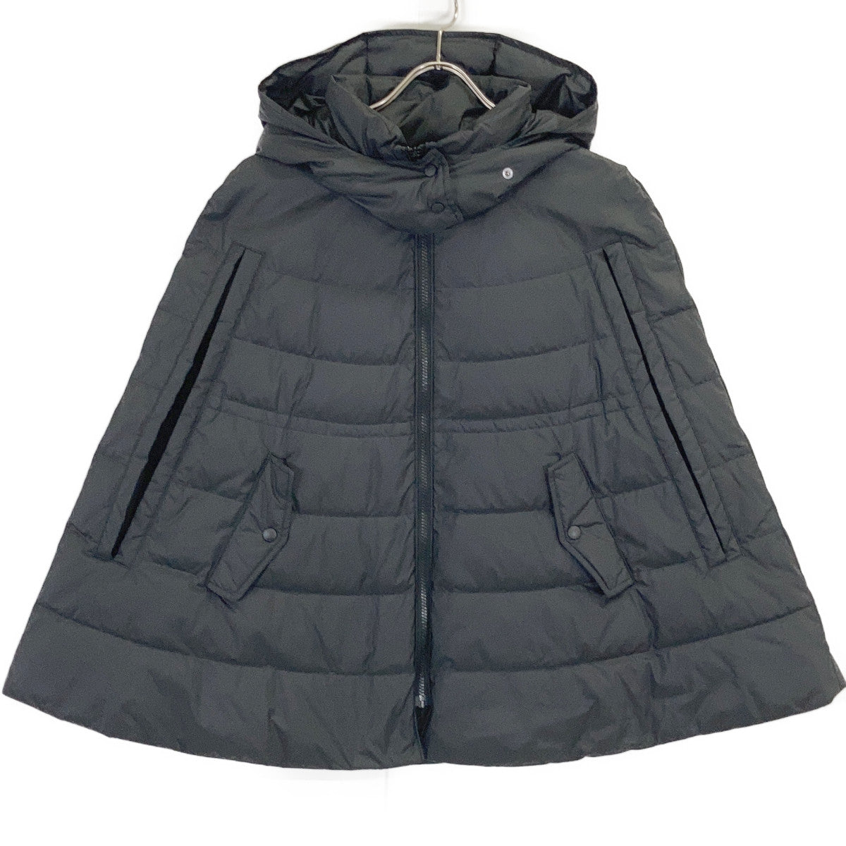 theory luxe Theory Luxe 03-3409605 23AW 黑色带帽斗篷羽绒服 披风 夹克