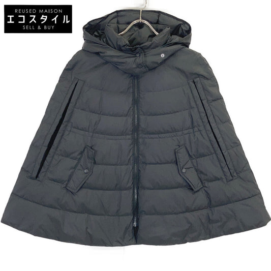 theory luxe セオリーリュクス 03-3409605 23AW ブラック フーデッドケープダウンコート ポンチョ ジャケット