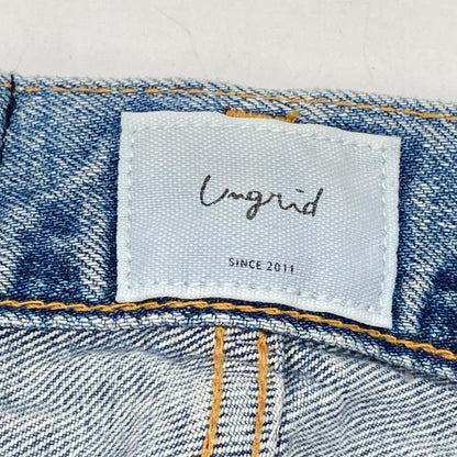 112512407301-01 ﾗｲﾄﾌﾞﾙｰ ｺｯﾄﾝ ﾎﾟｹｯﾄｽﾀﾝﾌﾟ ﾎﾞﾀﾝﾌﾗｲﾃﾞﾆﾑﾊﾟﾝﾂ ボトムス 23inch