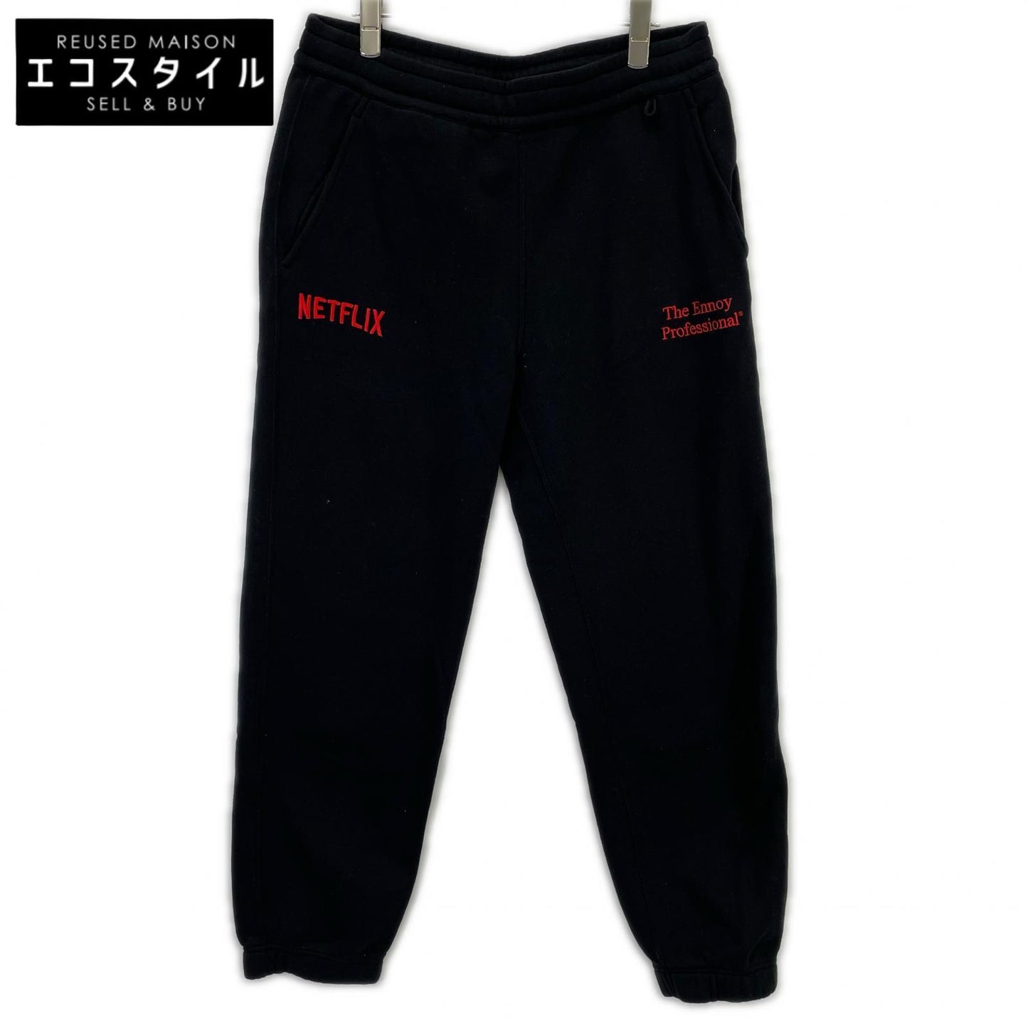 ennoy 【×NETFLIX】23AW Black Easy Sweatpants Bottoms M