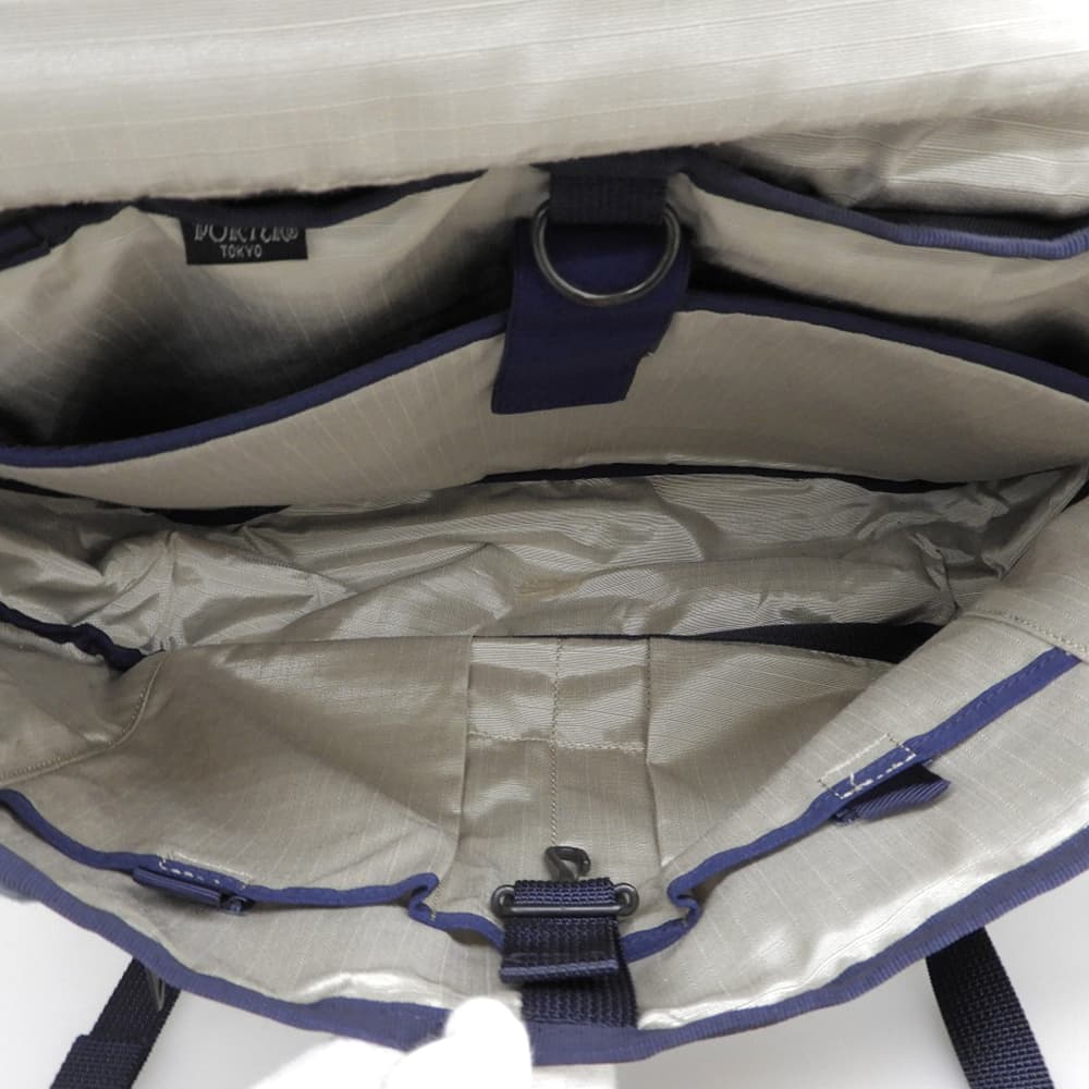 PORTER ポーター 美品 THINGS シングス ナイロンツイル メッセンジャーバッグ ショルダーバッグ メンズ ネイビー 674-17865 ショルダーバッグ