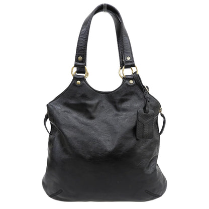 Yves Saint-Laurent イヴサンローラン リヴゴーシュ パテント メトロポリス トートバッグ レディース ブラック×ゴールド トートバッグ