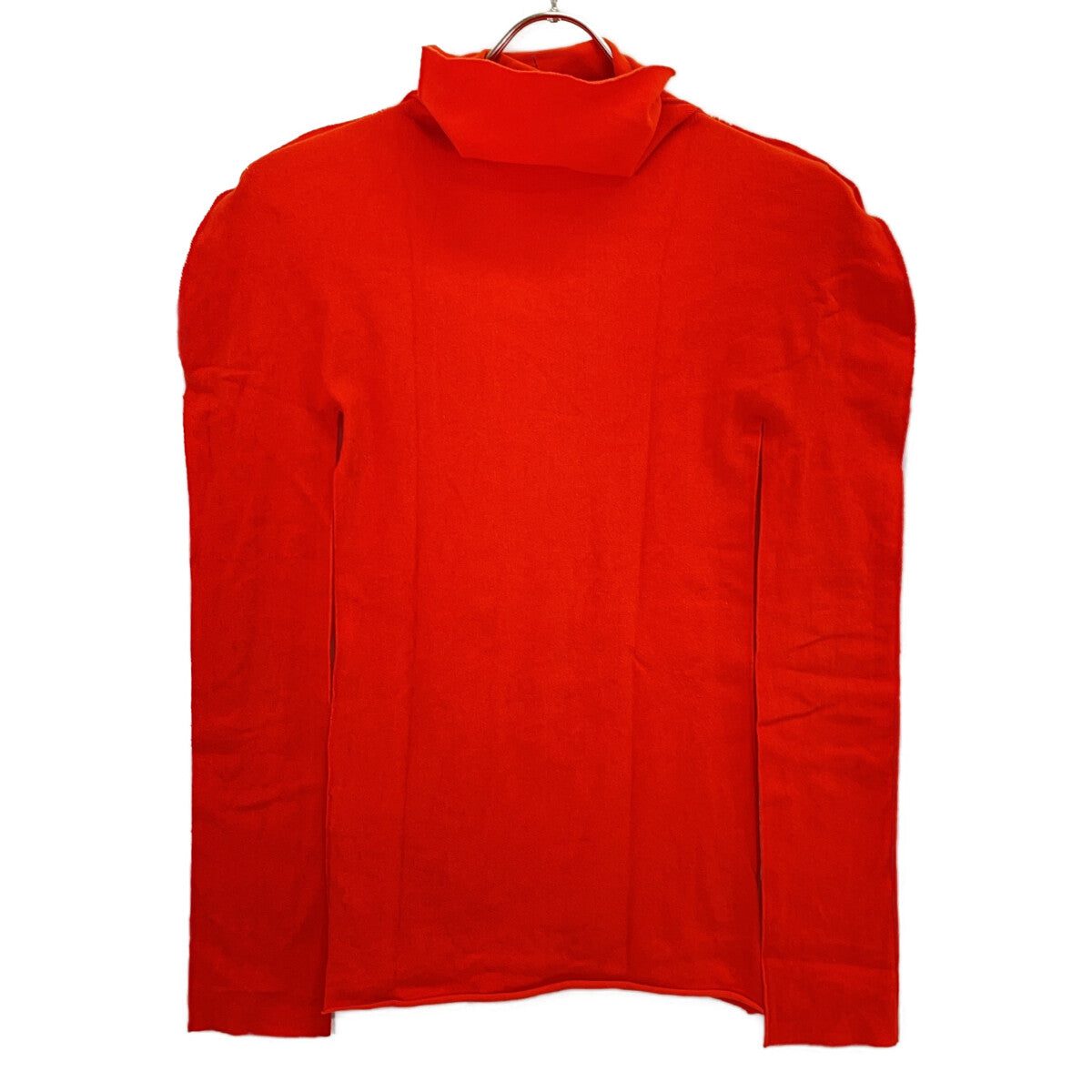 【INSIDE】IM02KK904 Orange Cotton Blend High-Neck Long-Sleeve Knit Top 2 Ladies