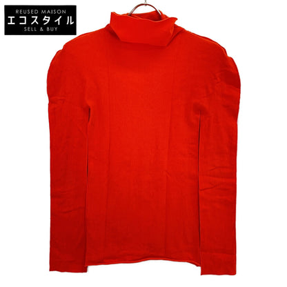 【INSIDE】IM02KK904 Orange Cotton Blend High-Neck Long-Sleeve Knit Top 2 Ladies