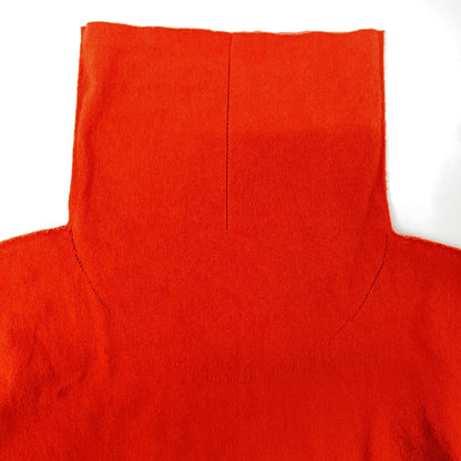 【INSIDE】IM02KK904 Orange Cotton Blend High-Neck Long-Sleeve Knit Top 2 Ladies