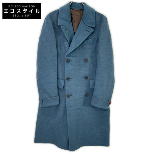 Belvest [exclusive collaboration for Tomorrowland] PT23DBA navy-tone wool double-breasted Chesterfield coat coat