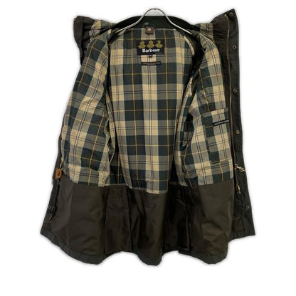 Barbour 1602109 Khaki 3-Warrant Oiled Bedale Hooded Jacket M