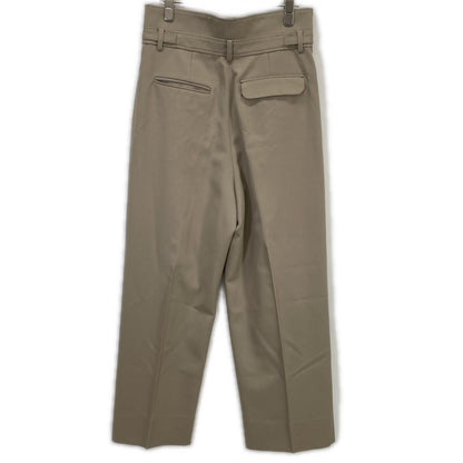 deres デレス DER23AW-PT-003 ベージュ ウール ハイウエスト 2タックワイドパンツ ボトムス