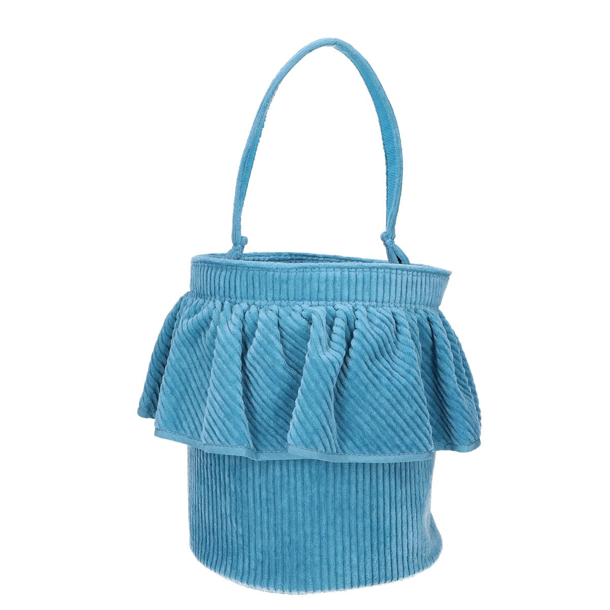 setsuko sagittaire SCI-039 CITY Corduroy Frill Design Bucket Handbag