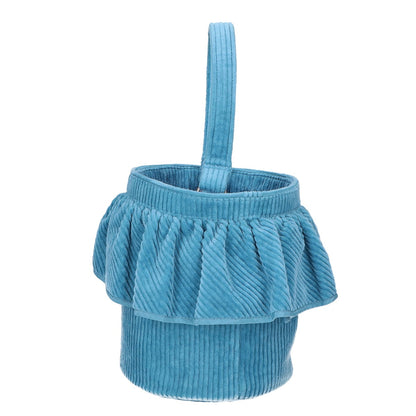 setsuko sagittaire SCI-039 CITY Corduroy Frill Design Bucket Handbag