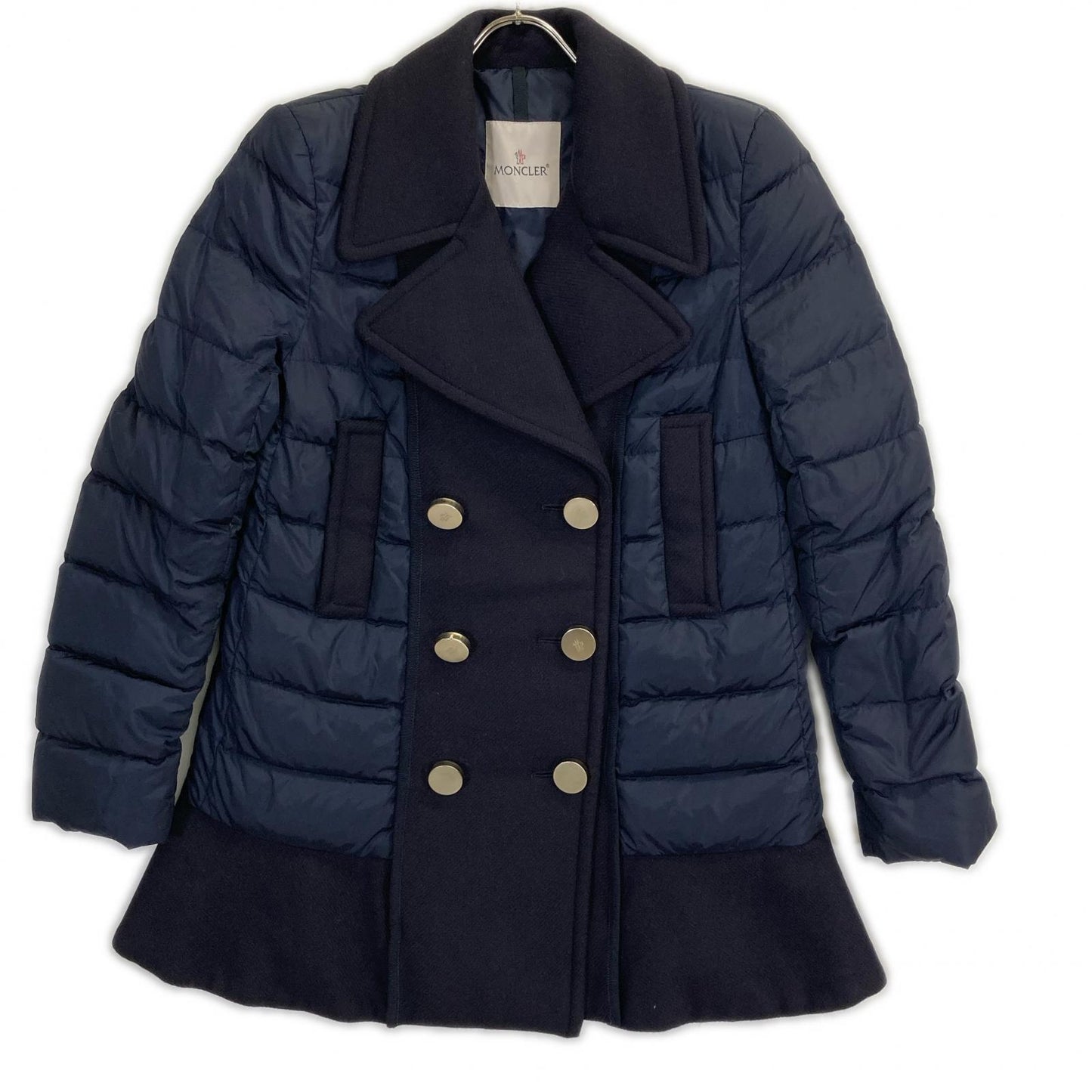 B20934634480 AULAMPIA Double-Breasted Wool-Panel Down Jacket O Women's