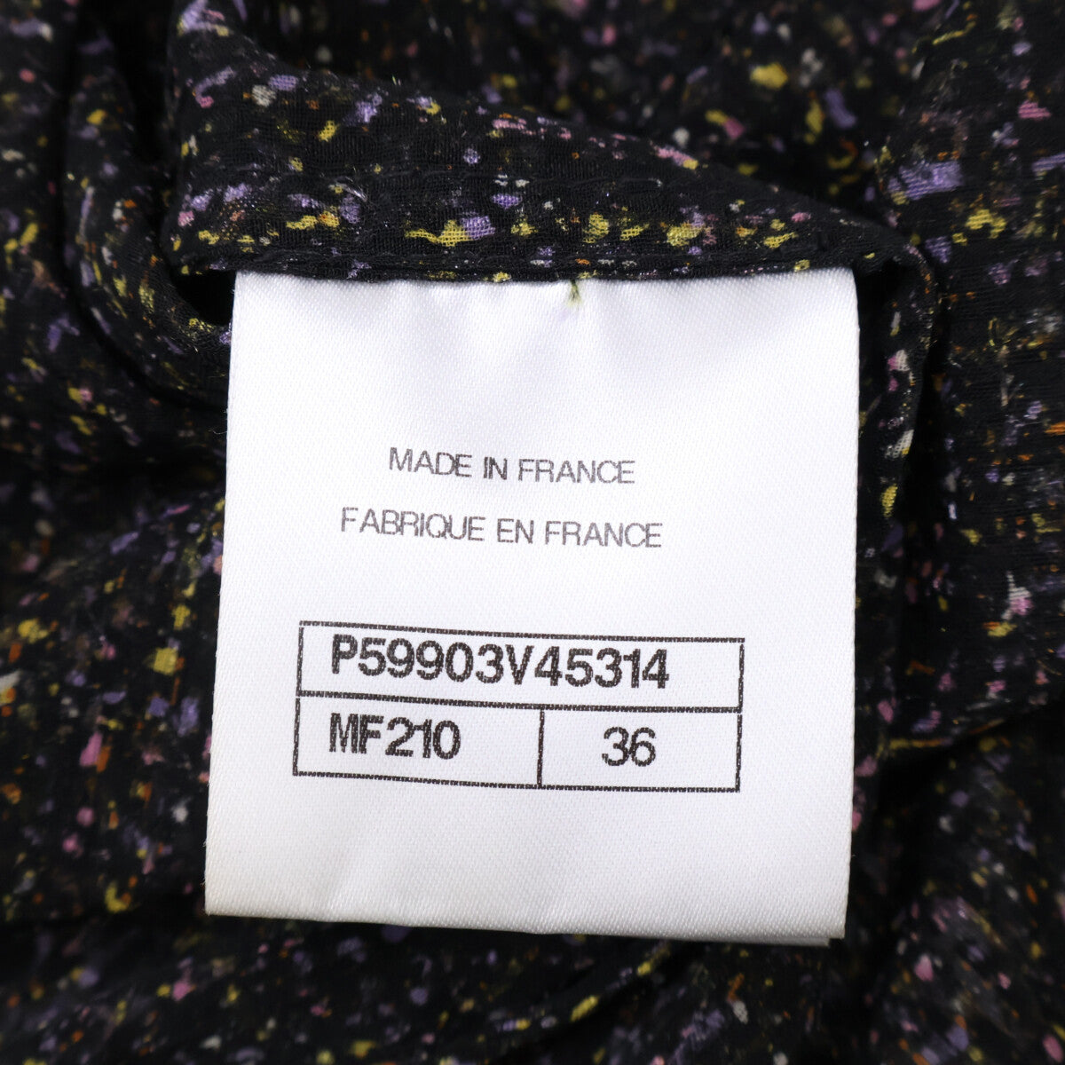 CHANEL P59903V45314 Cuffs Coco Mark Turtleneck Shaggy Long Sleeve Top