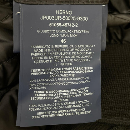 HERNO 赫尔诺 JP003UR RESORT 海军蓝 防泼水尼龙轻薄羽绒混合连帽夹克 46