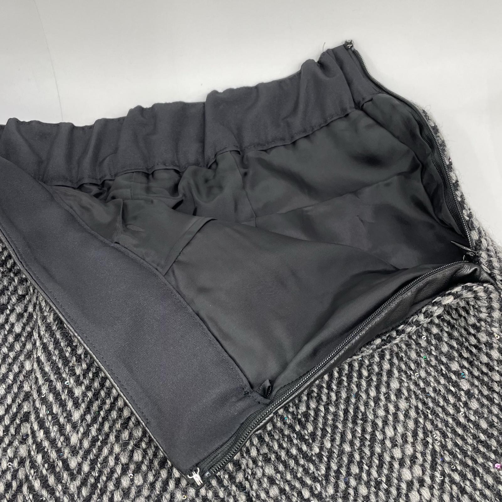 531-4230104 24年製 ｸﾞﾚｰ ｽﾊﾟﾝｸﾞﾙﾂｲｰﾄﾞﾊﾟﾝﾂ ボトムス 38 レディース