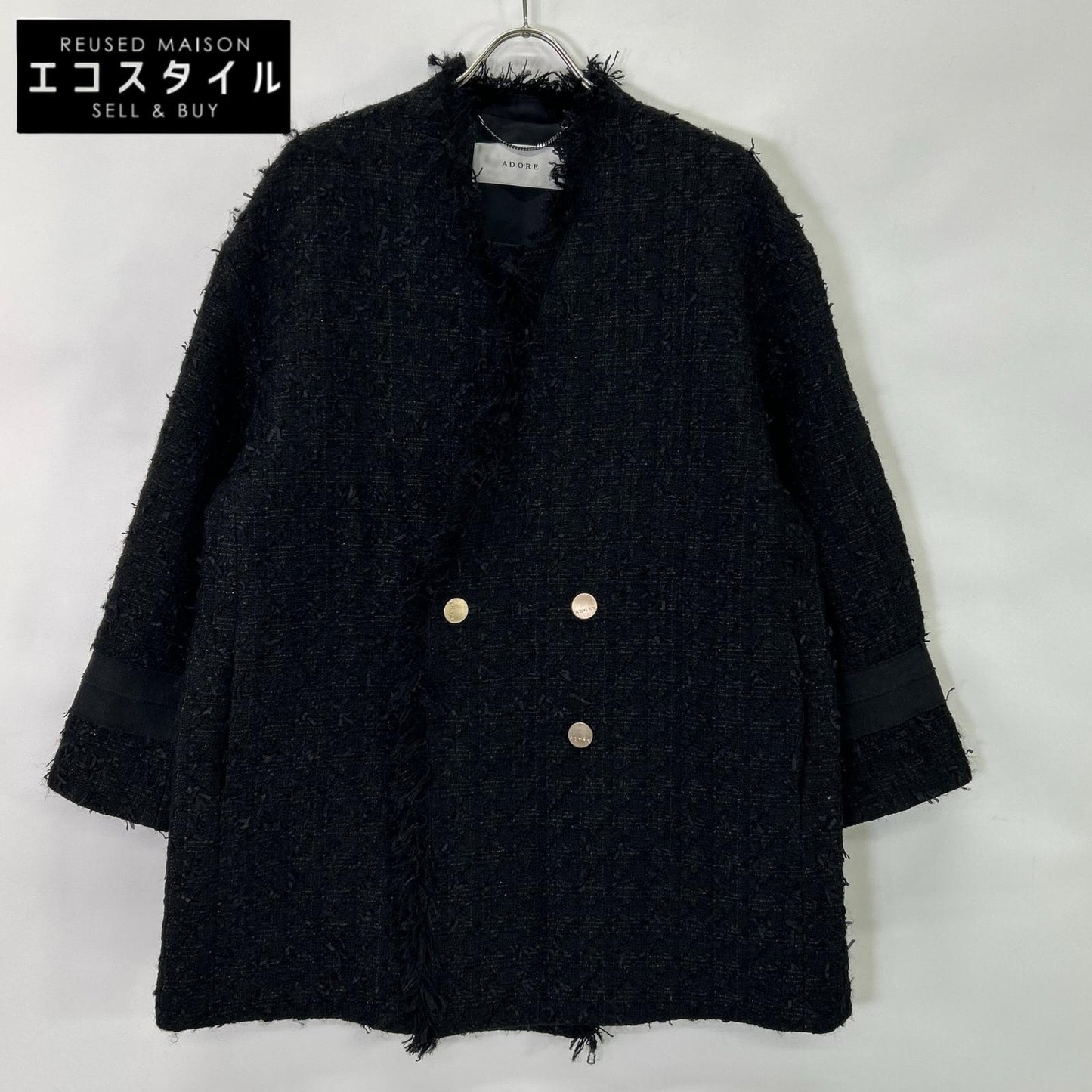 ADORE 531-3250908 Black Tweed Luxe Tweed Jacket Jacket
