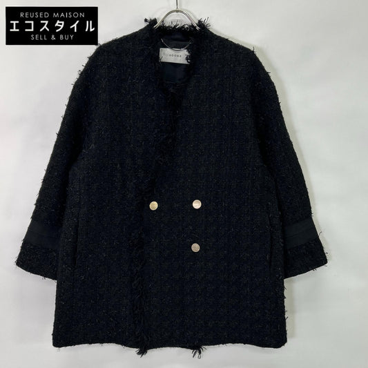 ADORE アドーア 531-3250908 ブラック ツイード リュクスツィードジャケット ジャケット