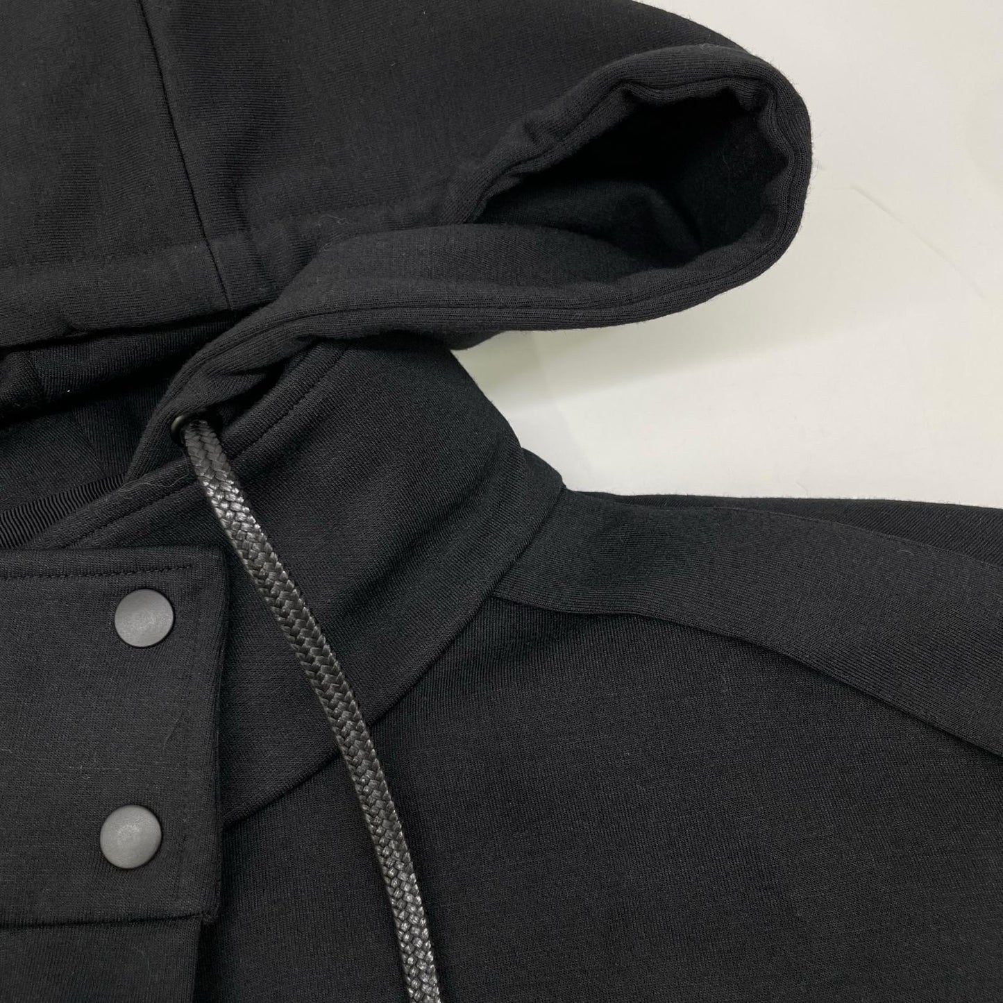ADORE 531-1150215 Black Dry Ponte Hooded Layered Blouson Jacket