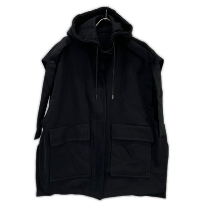 ADORE 531-1150215 Black Dry Ponte Hooded Layered Blouson Jacket