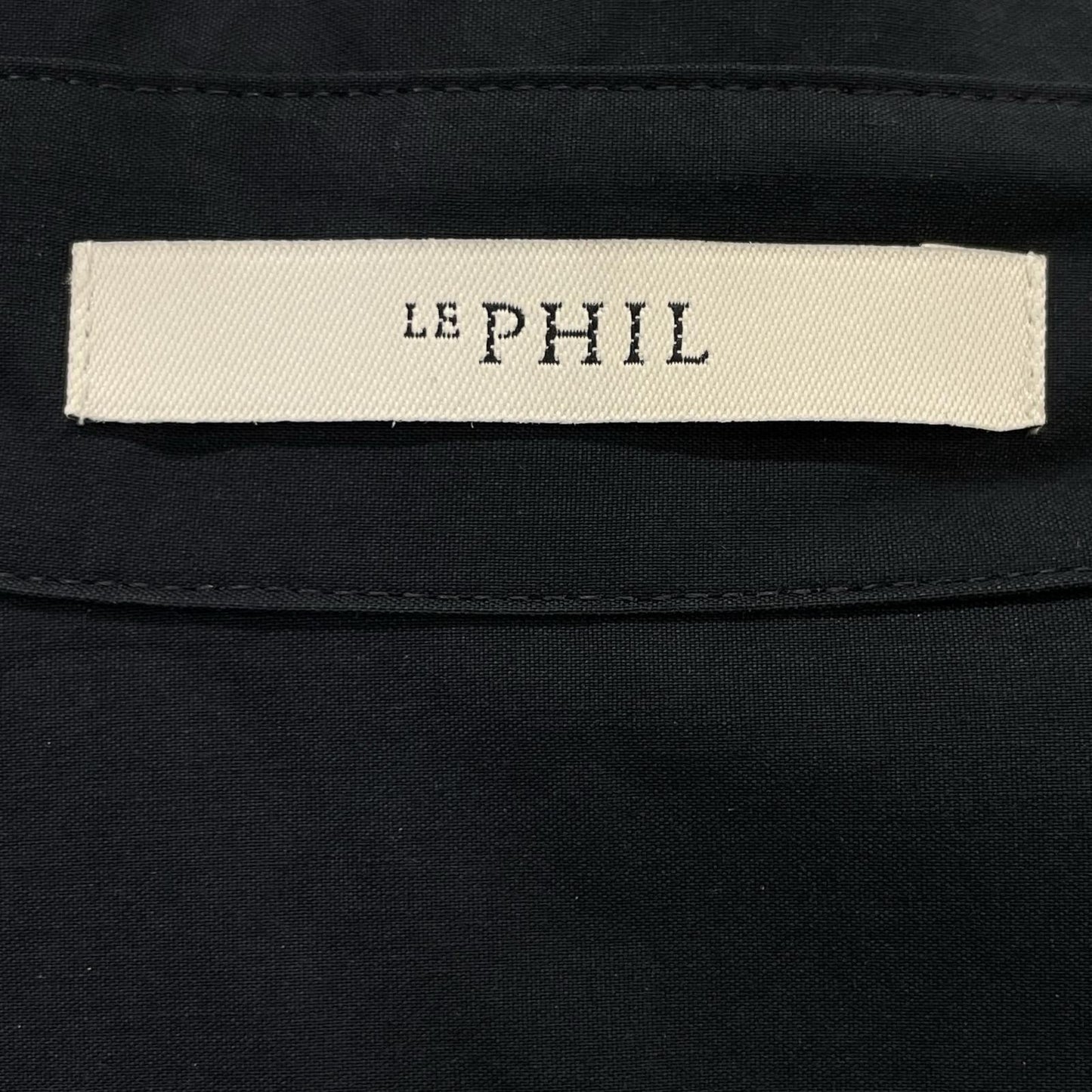LE PHIL ル フィル 534-0140501 ブラック ショートスリーブシャツワンピース ワンピース
