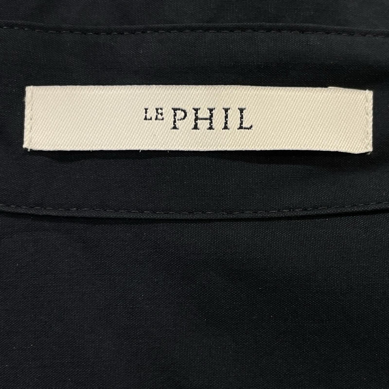 LE PHIL ル フィル 534-0140501 ブラック ショートスリーブシャツワンピース ワンピース