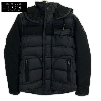 MONCLER モンクレール RYAN ナイロンxウール切替 フーテッドダウンジャケット ジャケット