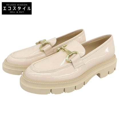 LUCA GROSSI ルカグロッシ 新品同様 ワントーン ビットローファー シューズ レディース ライトベージュ 37 L21613 LBG-050 シューズ