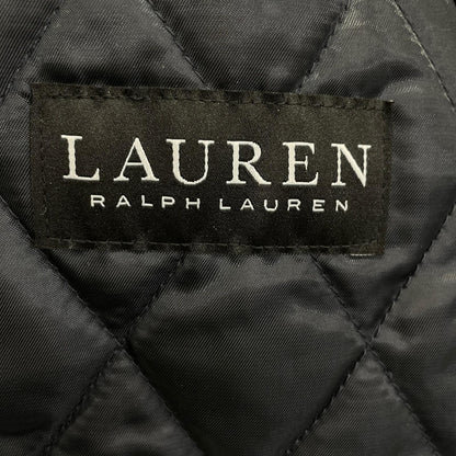 LAUREN RALPH LAUREN 劳伦拉尔夫劳伦 海军蓝羊毛混纺格纹双排扣短款大衣 大衣 未提及