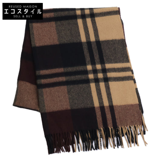 UNITED ARROWS Exclusive 1736-343-3180 Checkered Cashmere Fringe Scarf for Women