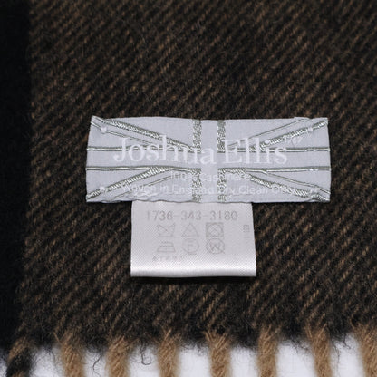 UNITED ARROWS ユナイテッドアローズ別注 1736-343-3180 チェック柄 カシミヤ フリンジ マフラー レディース