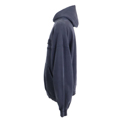 BALENCIAGA 巴黎世家 【全新/国内正品】821861 TSVA 正面Logo做旧连帽衫套头衫上衣