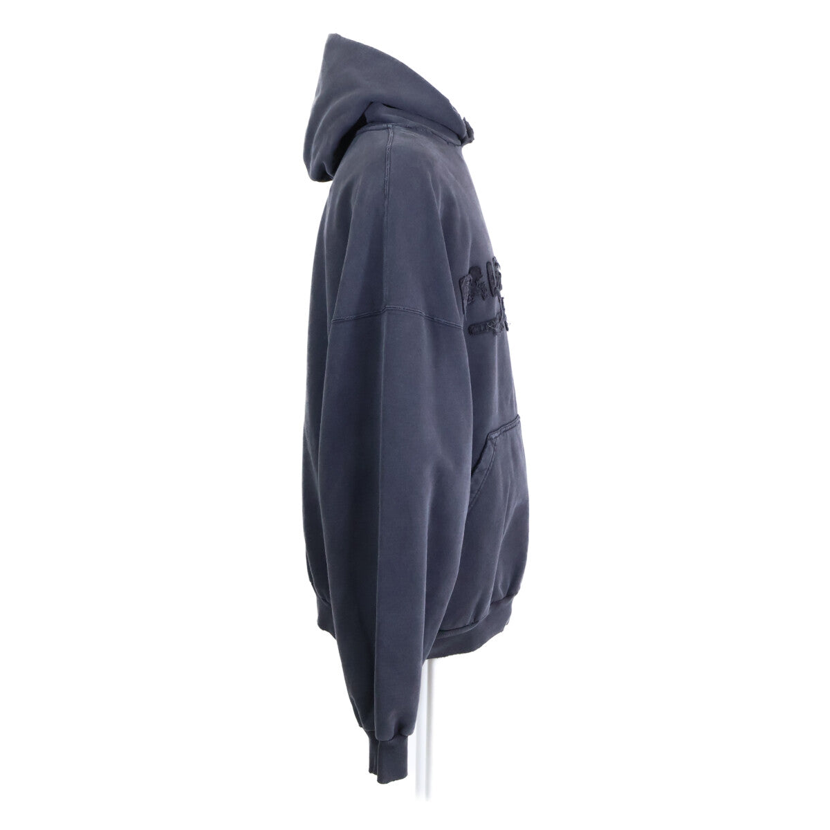 BALENCIAGA 巴黎世家 【全新/国内正品】821861 TSVA 正面Logo做旧连帽衫套头衫上衣