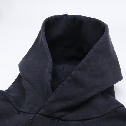 BALENCIAGA 巴黎世家 【全新/国内正品】821861 TSVA 正面Logo做旧连帽衫套头衫上衣